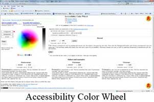 Accessibility Color Wheel Tool Screenshot