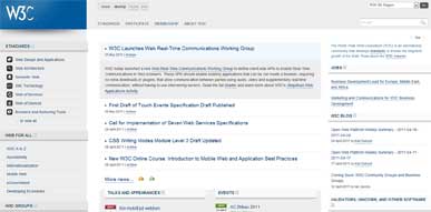 World Wide Web Consortium Screenshot