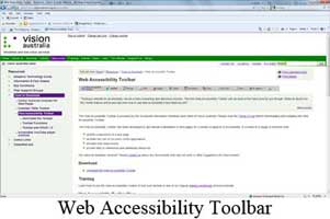 Web Accessibility Toolbar Screenshot